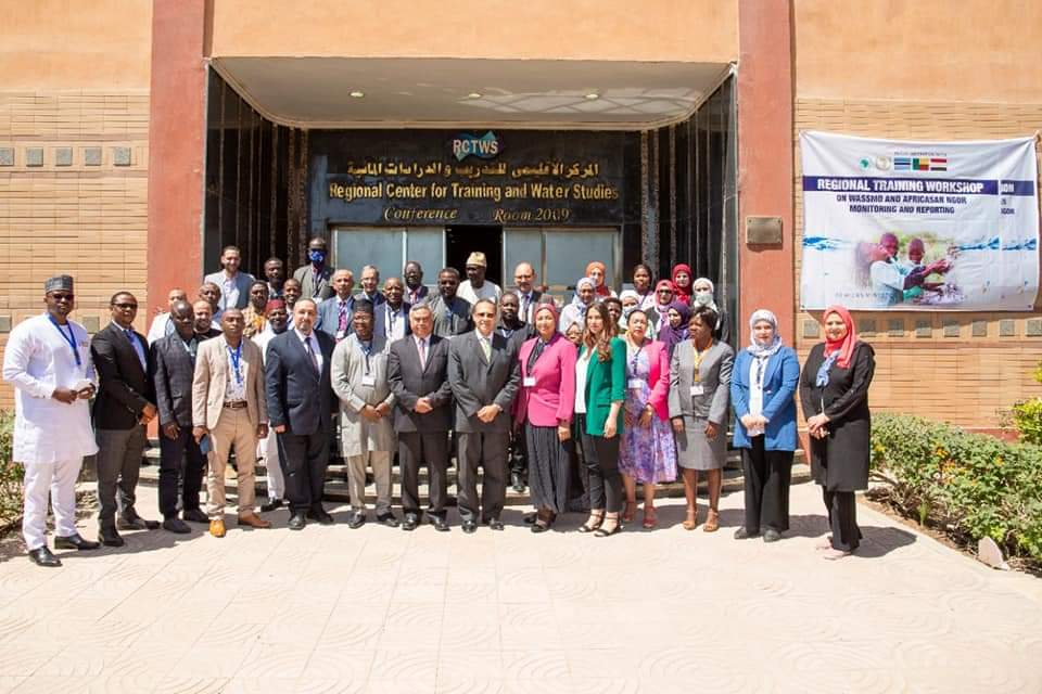 عقد ورشة عمل "نظام الرصد والإبلاغ لقطاع المياه والصرف الصحي في إفريقيا" بمشاركة (٣٦) متدرب من (١٦) دولة إفريقية