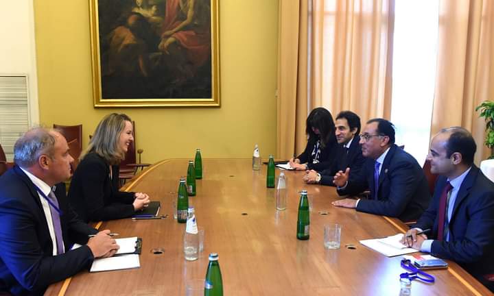 على هامش مشاركة مدبولى نيابة عن الرئيس في المؤتمر الدولي للهجرة والتنمية بالعاصمة الإيطالية روما