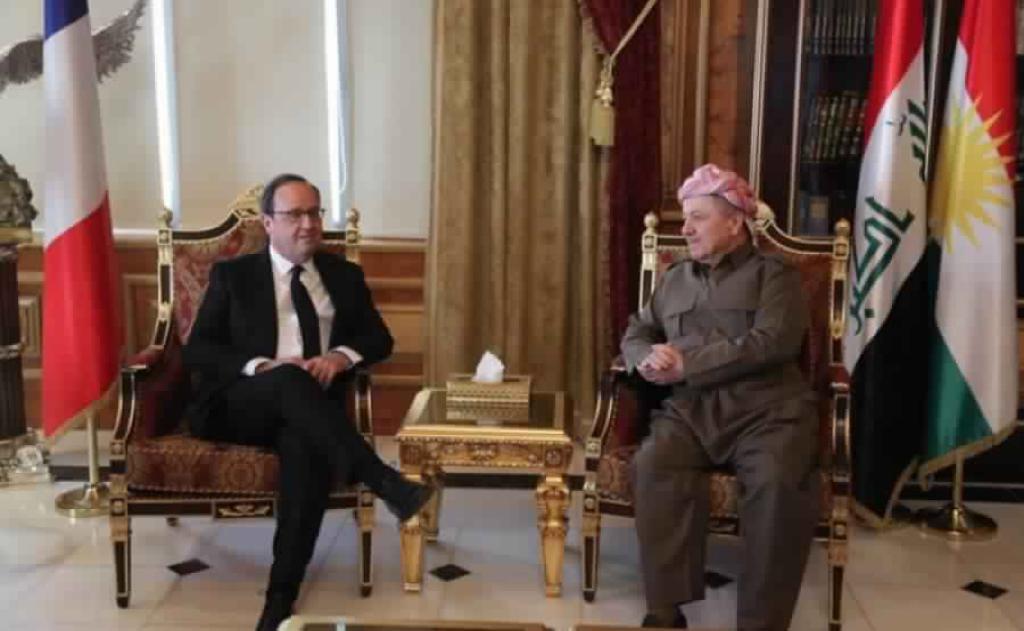 بارزانى وهولاند يناقشان الأوضاع بإقليم كردستان والمستجدات فى سوريا