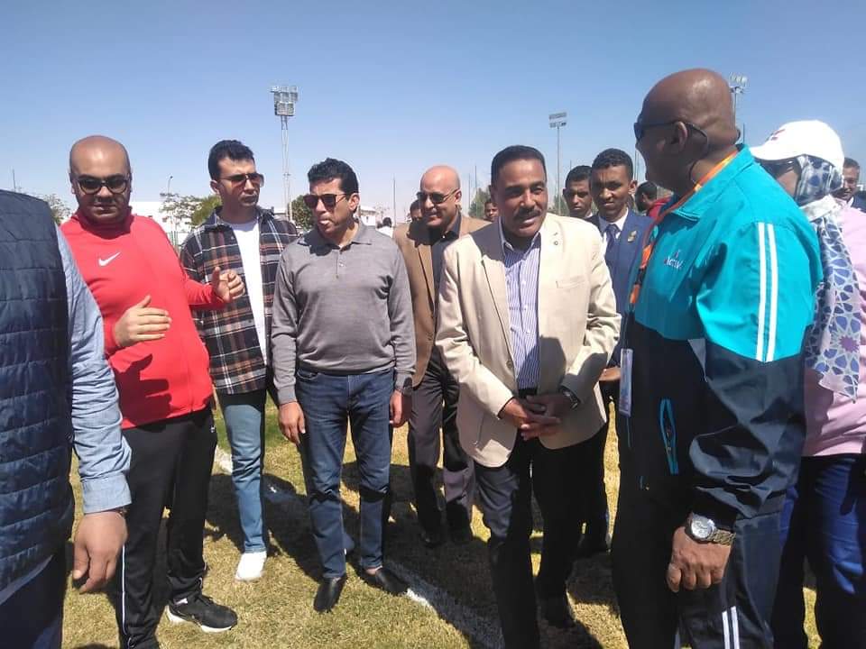 وزير الرياضة يشهد منافسات الأولمبياد الحدودية وملتقى توظيف وبرنامج التعليم المدنى للنشء والشباب بجامعة أسوان 
