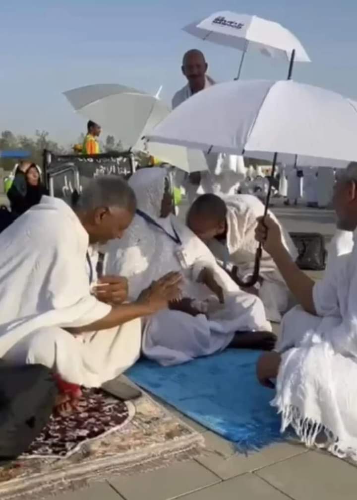 في مشهد مؤثر يجسد بر الوالدين.. أربعة أشقاء مصريين يحققون حلم والدتهم التسعينية واصطحبوها في رحلة الحج