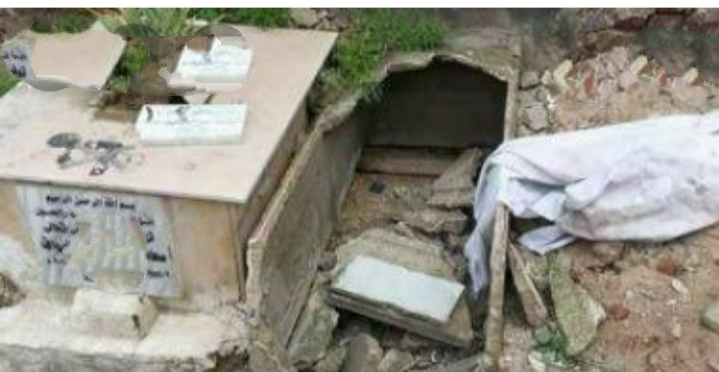 الشرطة تبحث عن مجهولين نبشوا قبر سيدة توفيت بكورونا فى حلوان وحرقواجثتها