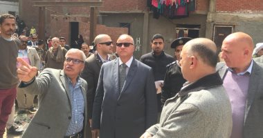 محافظ القاهرة يتفقد منطقة انهيار صخرة منشأة ناصر