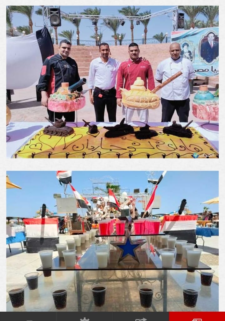 احتفالات اكتوبر على شواطى فنادق الغردقة بمشاركة السياح