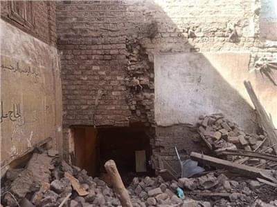 انهيار منزل وتصدع آخر بسوهاج