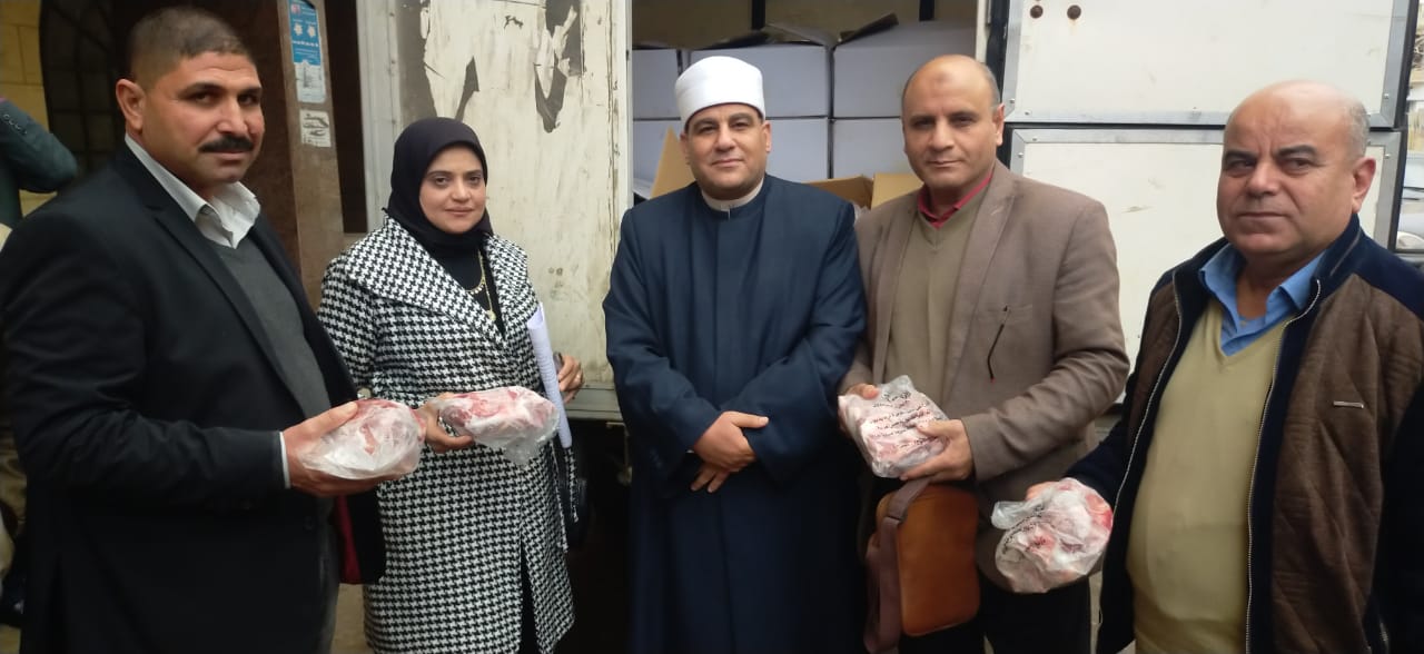 أوقاف البحيرة إستلام 2 طن لحوم لتوزيعها على مستحقيها بالقرى الأكثر إحتياجاً 