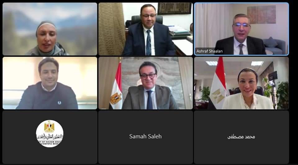 عبر الفيديوكونفرانس وزيرا البيئة والتعليم العالي يُطلقان مبادرة رواد المناخ لدعم القدرات الوطنية لشباب الجامعات في مجال التغيرات المناخية