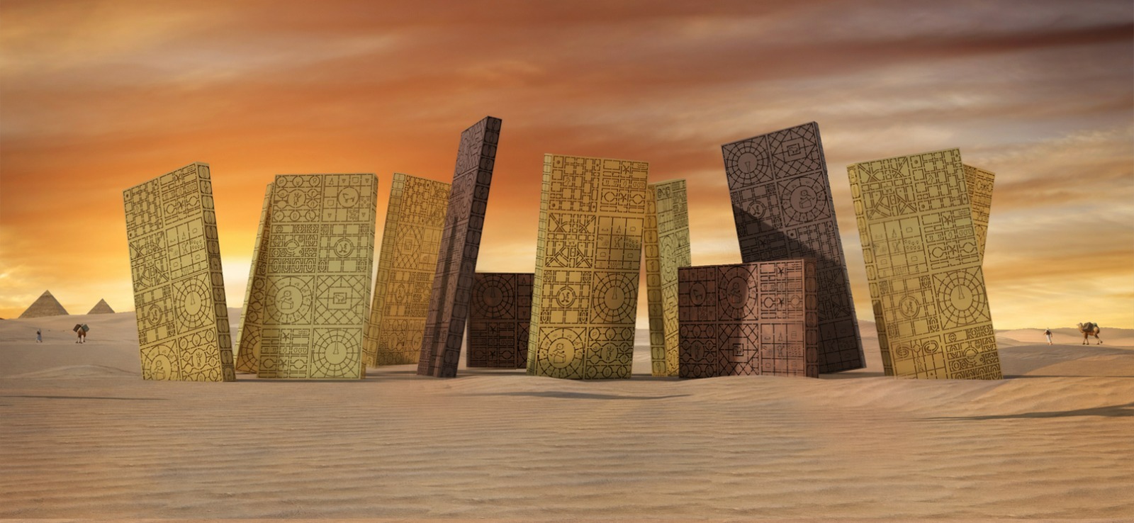 "أجزاء من متاهة" البحرينية في معرض "الأبد هو الآن" عند أهرامات الجيزة