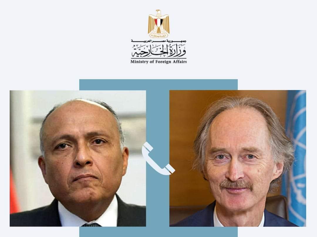 وزير الخارجية يتلقى اتصالًا هاتفيًا من مبعوث الأمم المتحدة الخاص إلى سوريا 