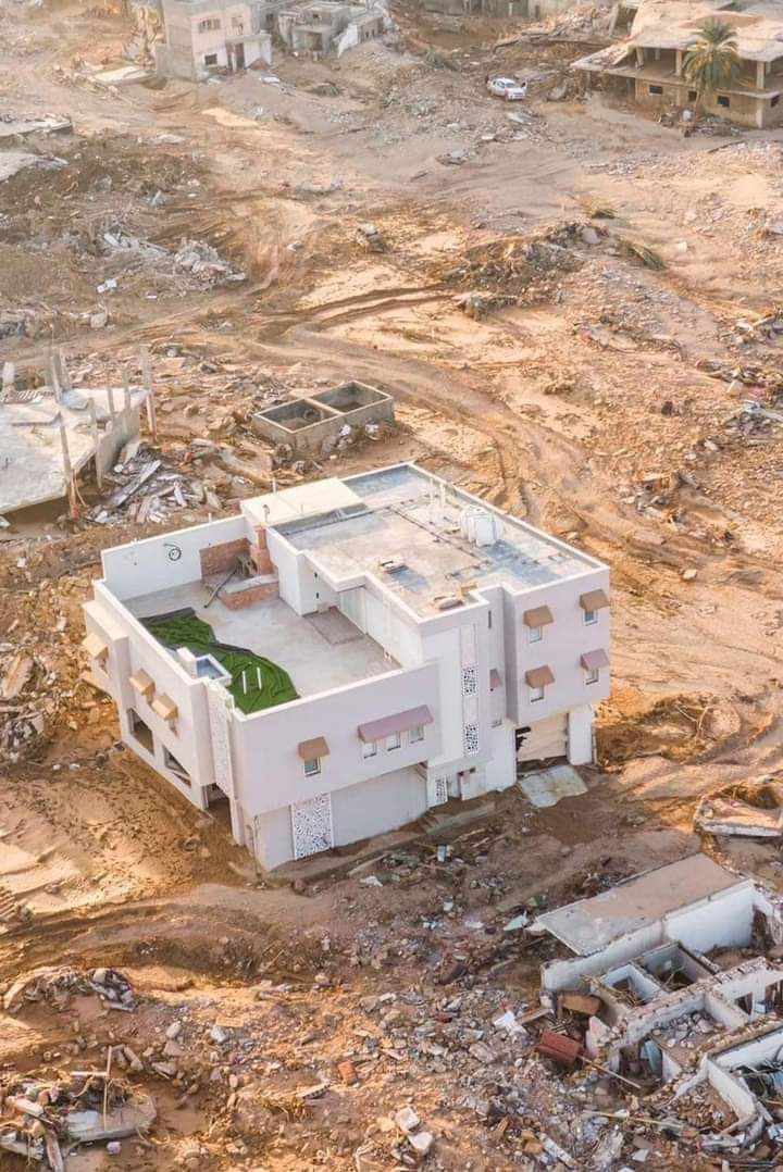 تفاعل كبير مع منزل ليبي لم يتأثر بفيضانات درنة