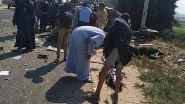 حادث تصادم على طريق دار السلام بسوهاج