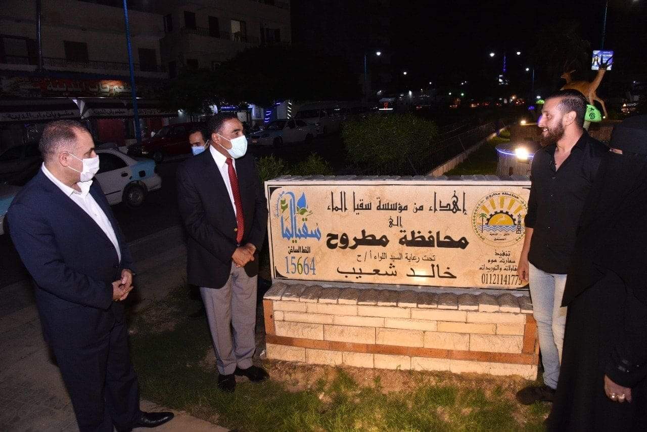 بالصور: افتتاح اعمال تجميل ثلاثه ميادين بمحافظة مرسى مطروح