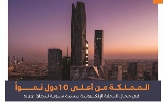 المملكة تحقق نمواً في مجال التجارة الإلكترونية بنسبة سنوية تتجاوز الـ32%