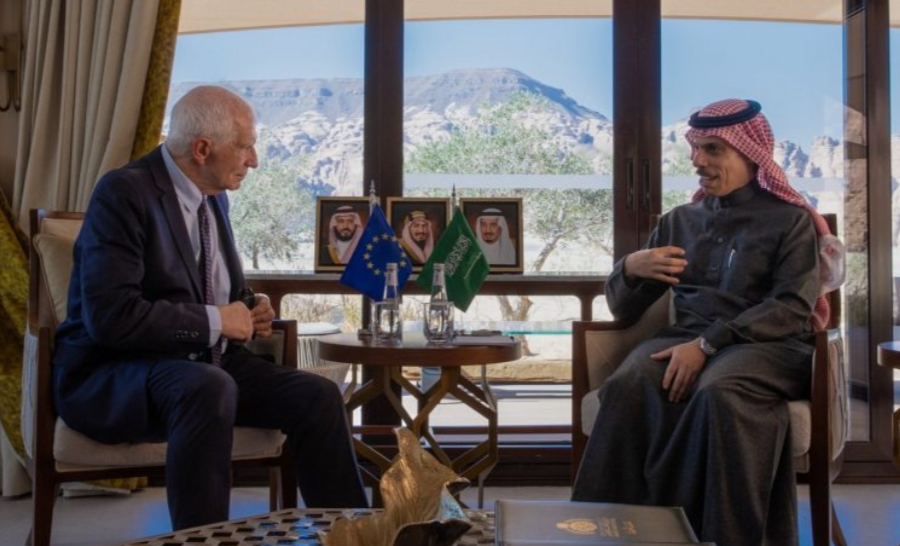 وزير الخارجية السعودى يستقبل الممثل الأعلى للاتحاد الأوروبي للشؤون الخارجية والسياسة الأمنية