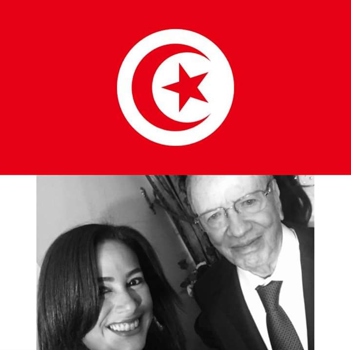 هند صبري تنعي رئيس تونس بصورة شخصية