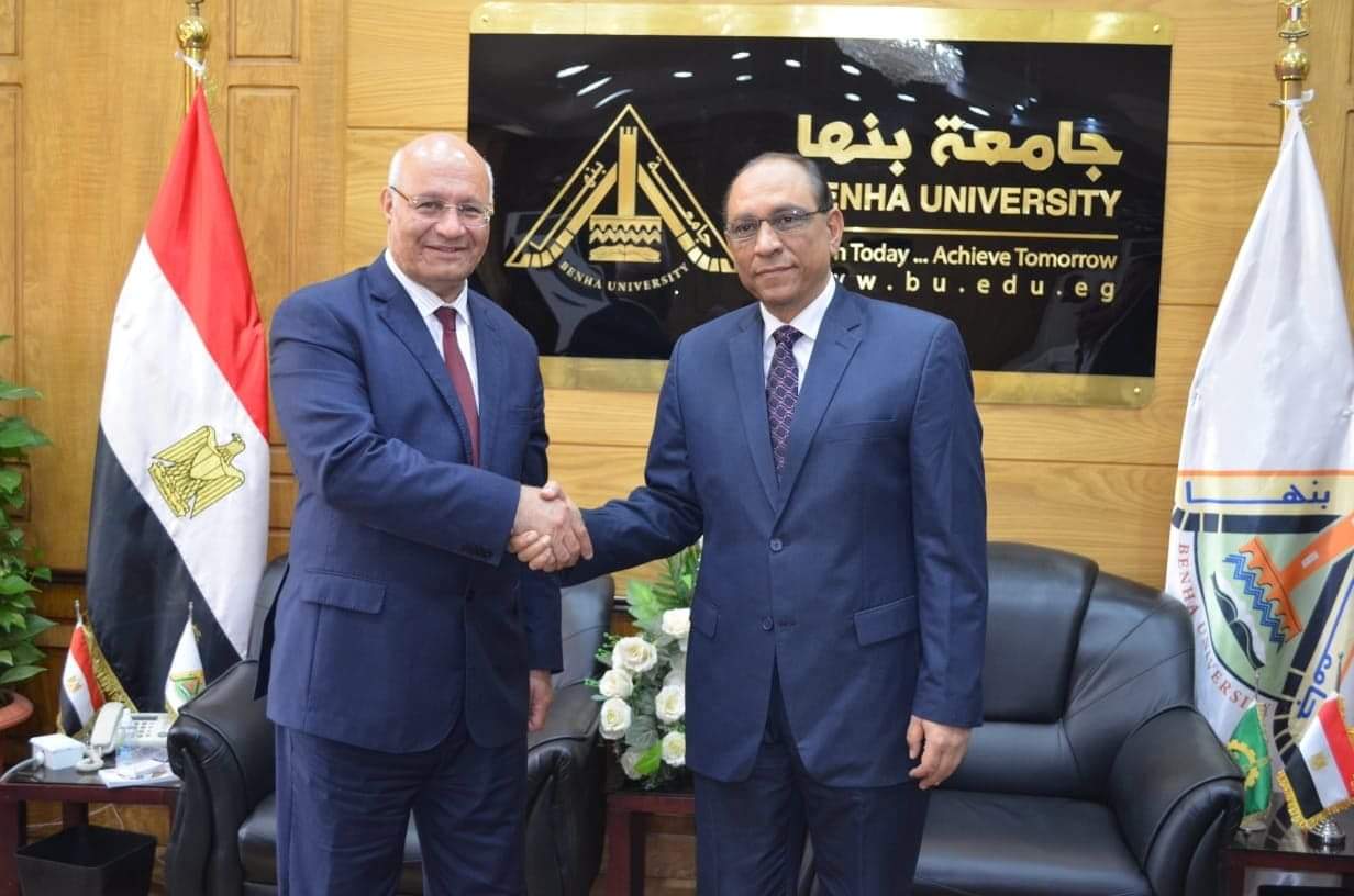 جامعة بنها تبحث أوجه التعاون مع معهد الإذاعة والتليفزيون والمجلس القومي للسكان