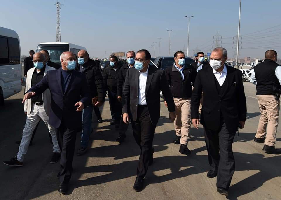 مدبولي والوزير والهجان يتفقدوا أعمال تطوير القوس الشمالي بالطريق الدائري