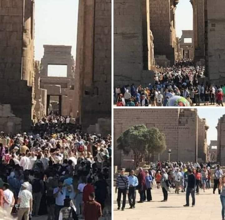 بالصور: معابد الكرنك تشهد حراكا سياحيا