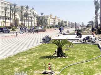 ممشى سياحى شمال الأحياء بالغردقة على نفقة رجال الأعمال ملاك الفنادق