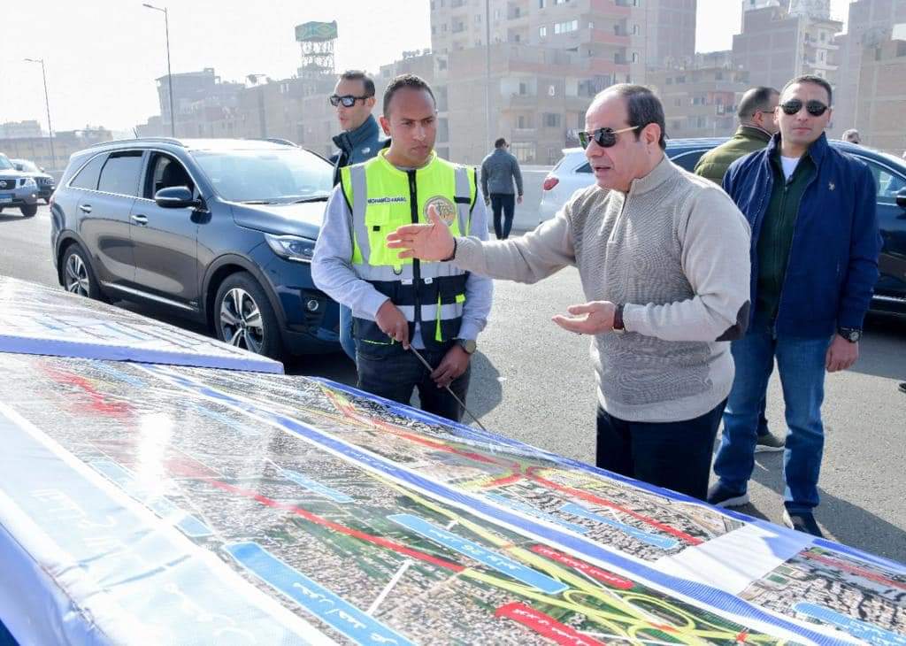 السيسي يتفقد طرق ومحاور الجيزة صباح اليوم