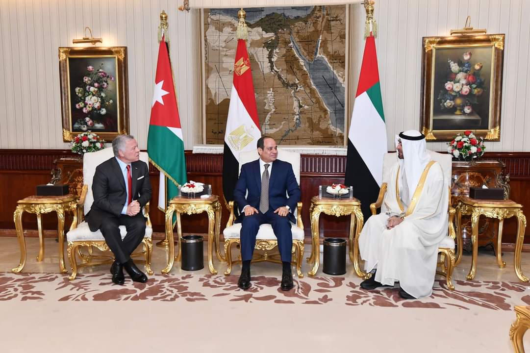 السيسي مستقبلا ولى عهد أبوظبي وملك الاردن
