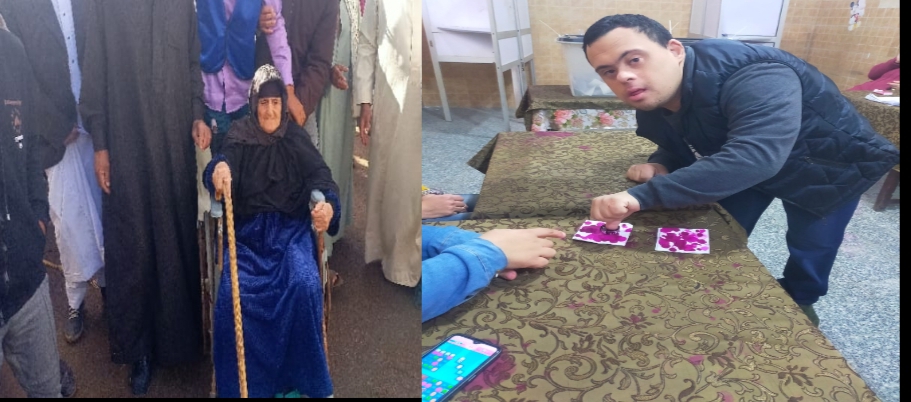 ذوى الهمم وكبار السن يتصدرون المشهد للإدلاء بأصواتهم في الانتخابات الرئاسية