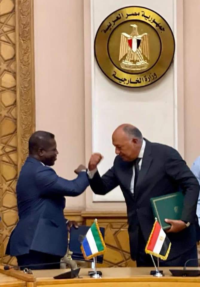 وزير الخارجية سامح شكري يستقبل وزير الخارجية والتعاون الدولي السيراليوني