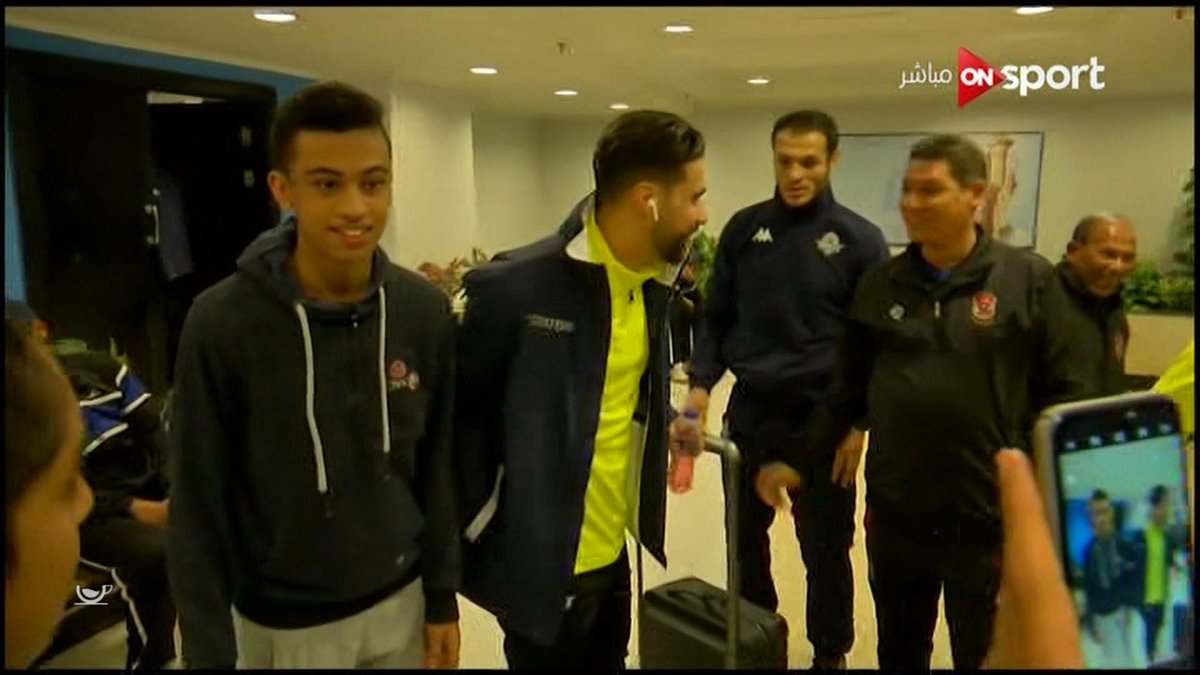 عبد الله السعيد من ملعب الدفاع الجوي قبل مباراة الأهلي وبيراميدز "صور"