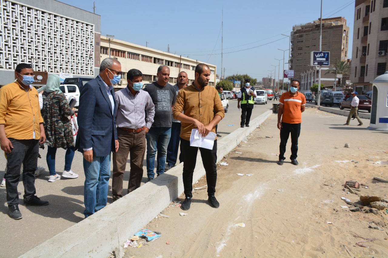 محافظ القليوبية يتابع أعمال تطوير ميدان المحطة بمدينة بنها