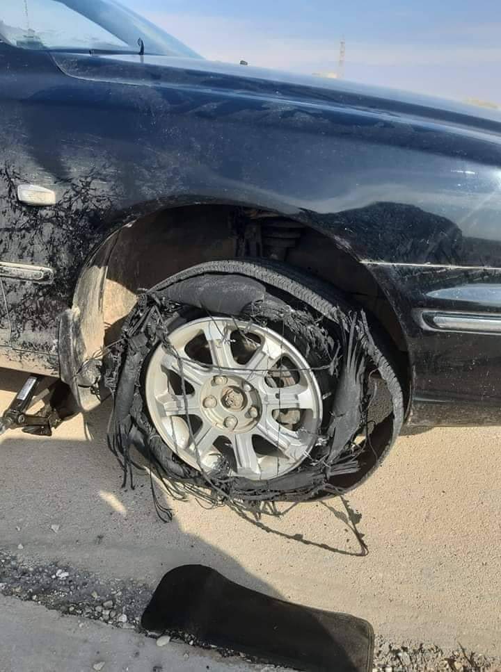 ماذا تفعل عند انفجار إطار سيارتك