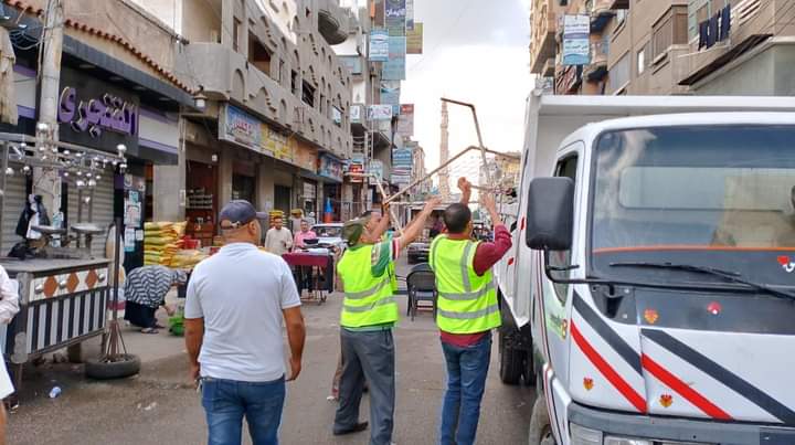 رفع 566 حالة إشغال طريق مخالف بالبحيرة