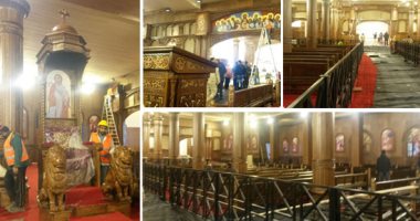 الزغاريد والهتافات تستقبل السيسي والبابا تواضروس بكاتدرائية العاصمة الإدارية