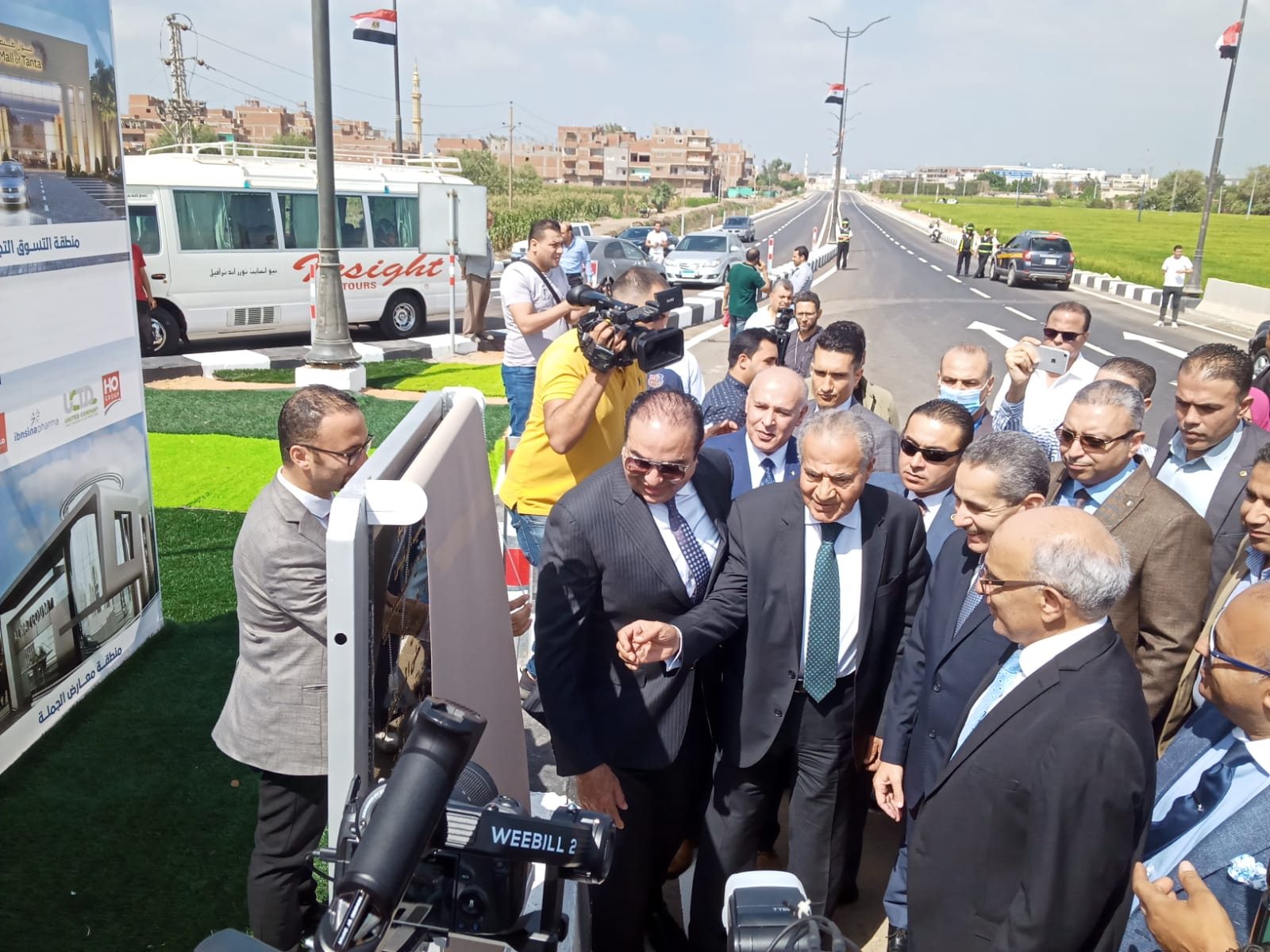 مصيلحي والعشماوي ومحافظ الغربية يفتتحون وصلة الطريق الدائري