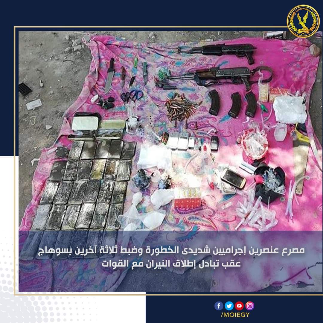 القبض علي عناصر إجرامية بسوهاج