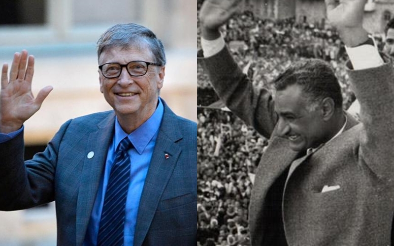 "بيل جيتس" و "جمال عبدالناصر" .. محل اهتمام في "التواصل الاجتماعي"