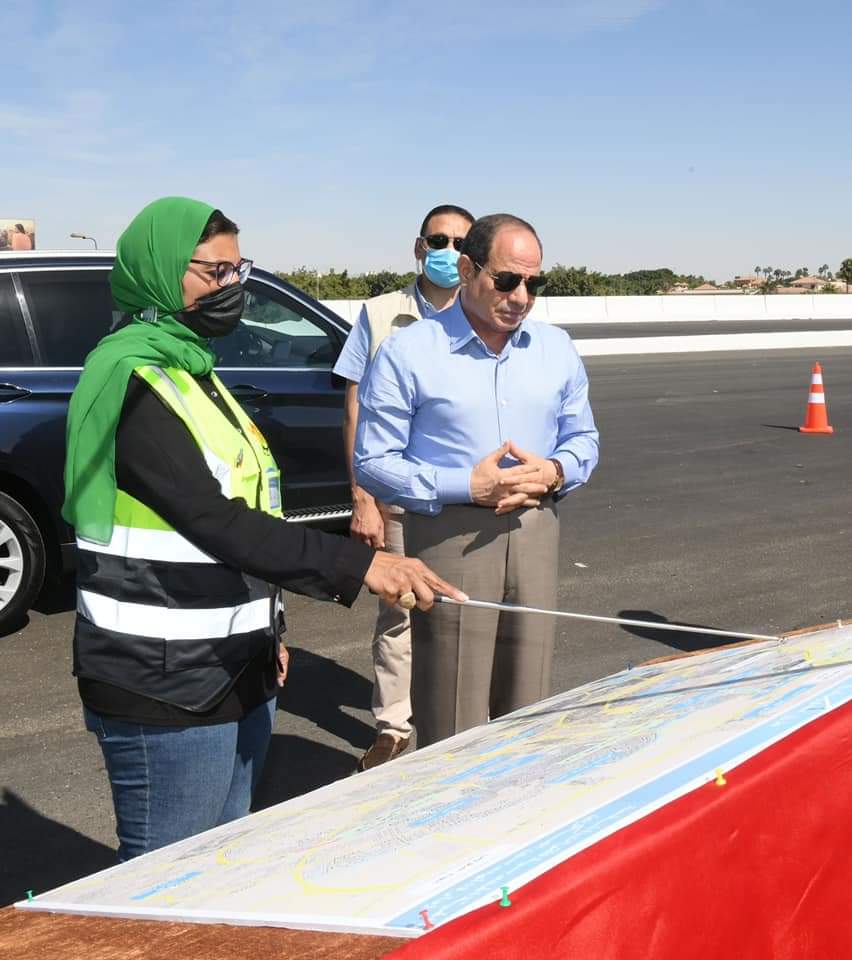 الرئيس يتفقد اليوم ا اعمال تطوير الطرق والمحاور الجديدة بالقاهرة الكبري