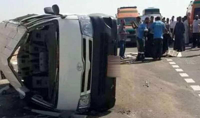 إصابة 15 شخصًا من سوهاج في انقلاب ميكروباص 