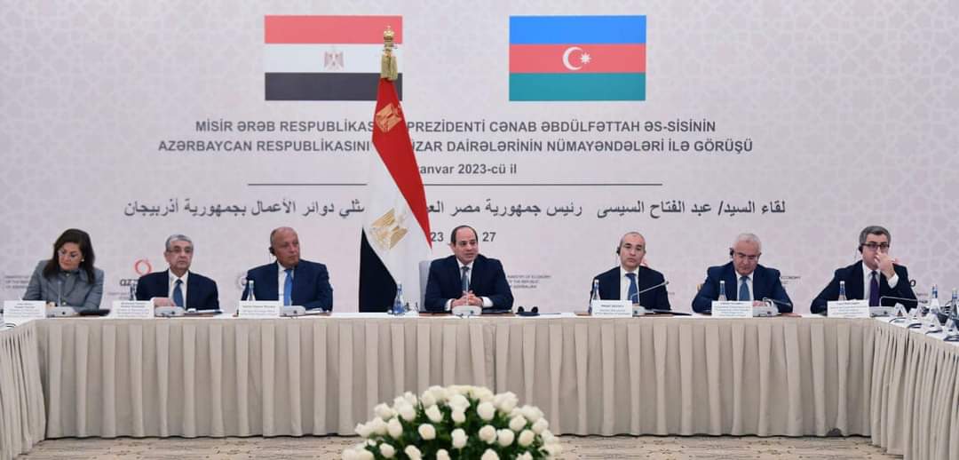 الرئيس السيسى يستهل زيارته اليوم إلى اذربيجان بالاجتماع مع كبار رموز الاقتصاد