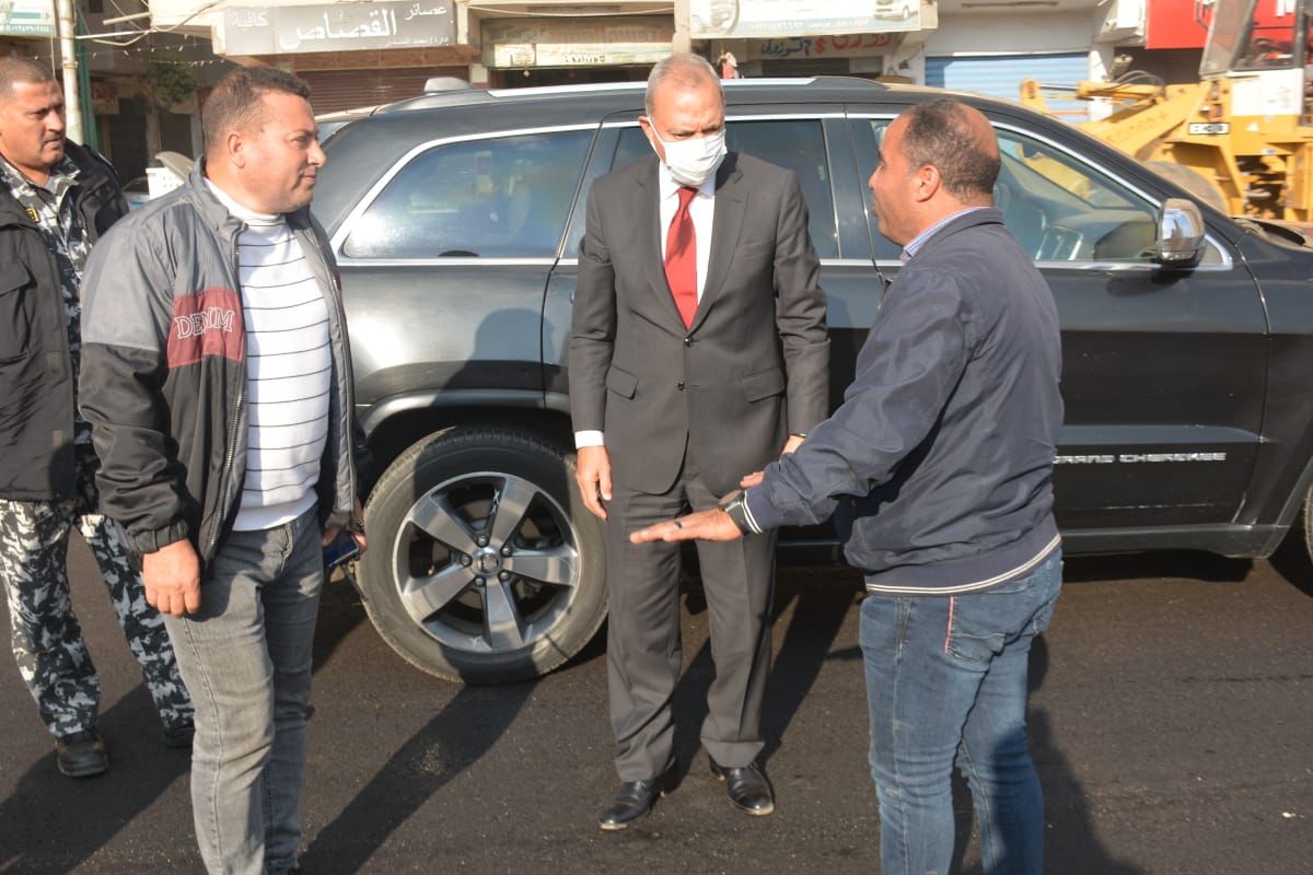 محافظ القليوبية يتفقد أعمال رصف المرحلة الثانيه من شارع فريد ندا 