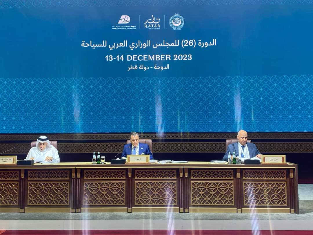 وزير السياحة والآثار يترأس اجتماع الدورة 33 للمكتب التنفيذي للمجلس الوزاري العربي للسياحة بالعاصمة القطرية الدوحة
