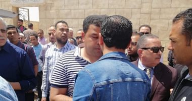 إيهاب جلال ونجوم المصرى فى جنازة والدة حمد إبراهيم