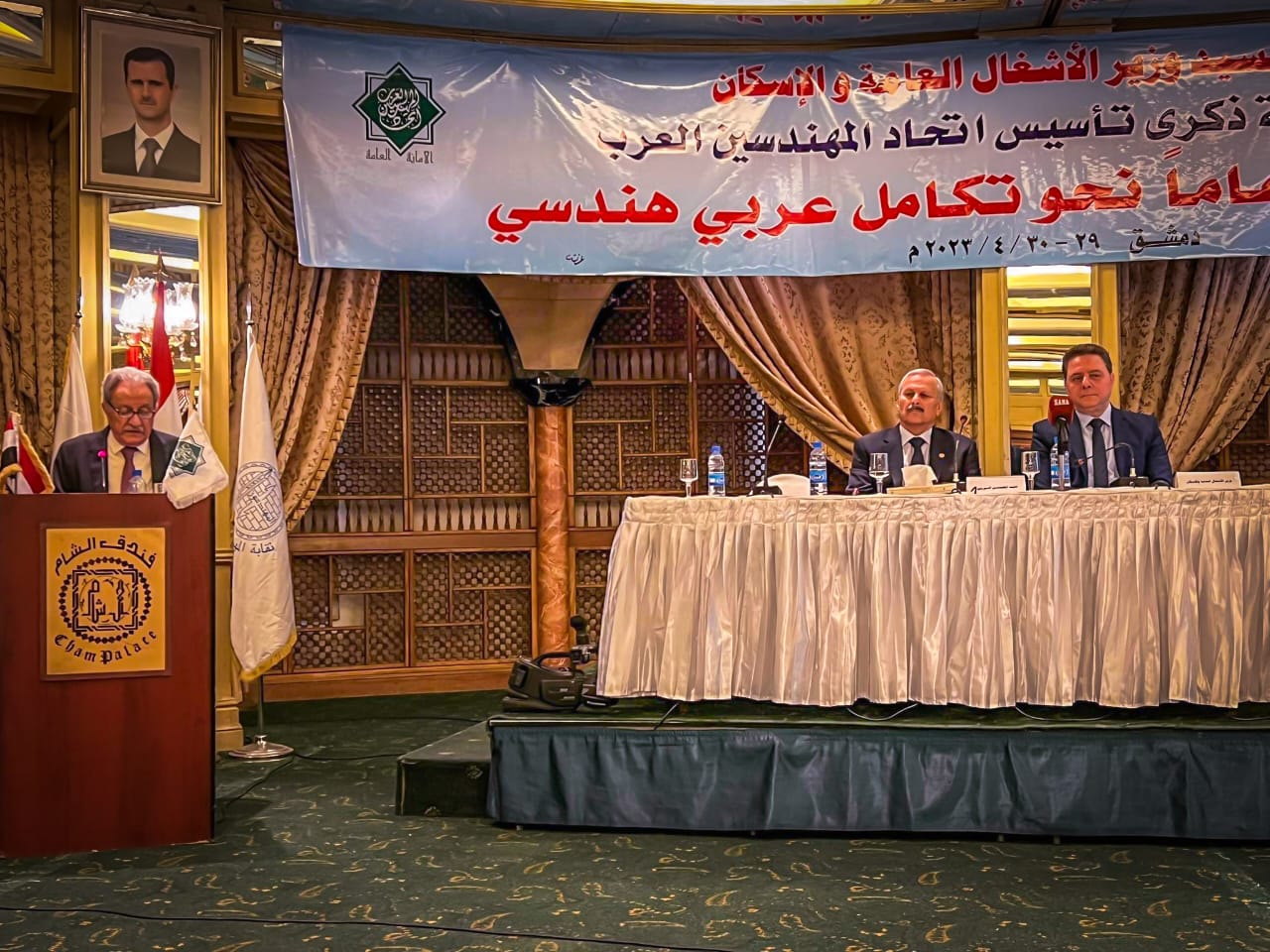 الحديثى : المهندسين العرب يحتفل بذكرى تأسيسه بدمشق تضامنا مع سوريا