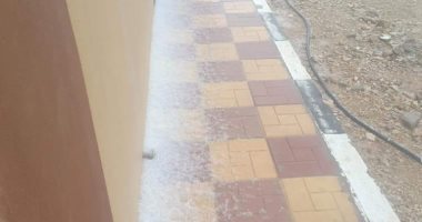 تساقط أمطار وثلوج بمناطق وسط سيناء