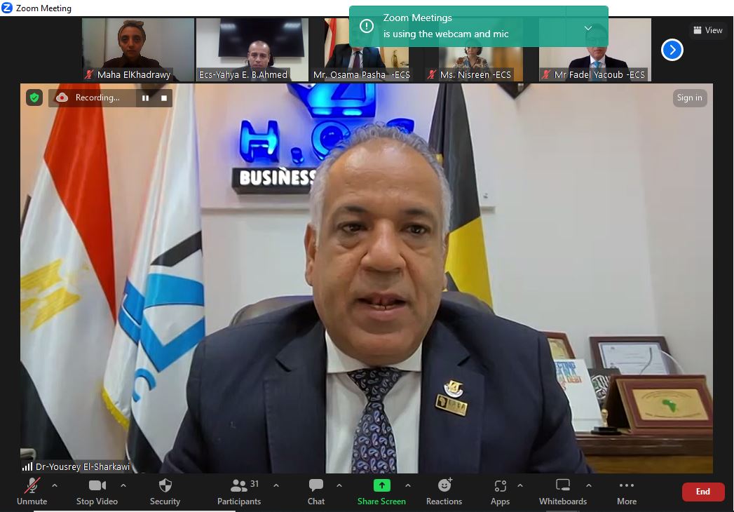 المصريين الأفارقة تنظم ويبينار لمناقشة رؤية دول البريكس الجديد بين مجتمع الأعمال والتمثيل التجاري المصري