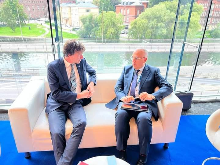 الأسبوع العالمى للمياه" فى ستكهولم .. الدكتور سويلم يلتقى مستشار رئيس الجمعية العمومية للأمم المتحدة