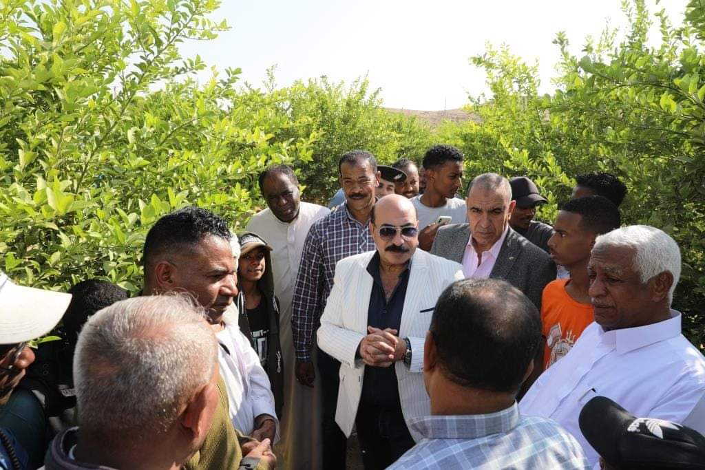محافظ أسوان يزور مزرعة شباب الخير بقرية أبو سمبل بنصر النوبة 