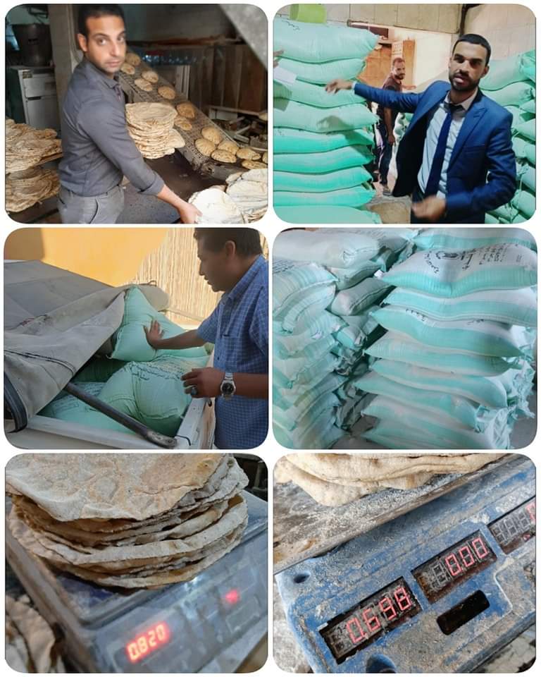 بالصور: غلق مخبز لمدة شهر لإنتاجه خبز ناقص الوزن ومخبزين تصرفا فى ١١ شيكارة دقيق بلدي وتحرير ٤٥ محضر تمويني.