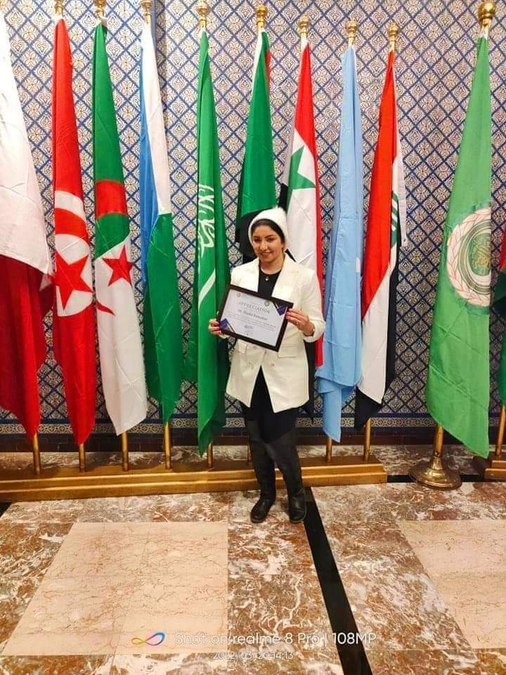 بالصور: تكريم الإعلامية بسمة رمضان بجامعة الدول العربية