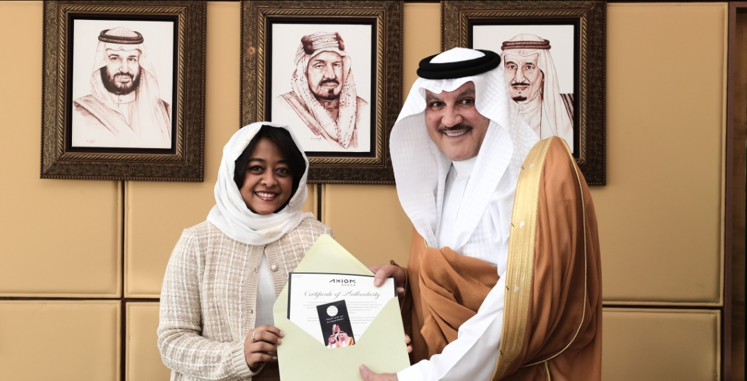 السفير السعودى بالقاهرة يستقبل رائدة الفضاء ريانة برناوي