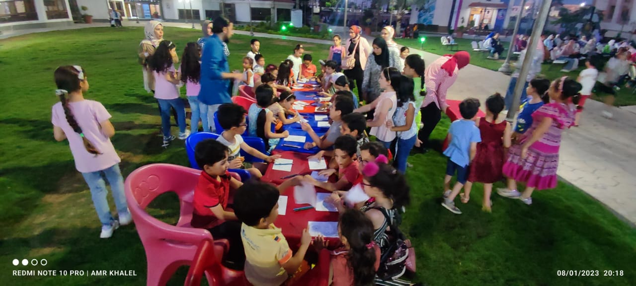 بمكتبة مصر العامة بدمنهور ورش فنية ويدوية ومحاضرة "تعديل السلوك " المراهق والطفل